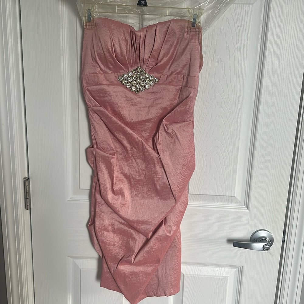 Light pink strapless dress